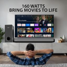 Blaupunkt Newly Launched SBW Chicago 50 2.1 CH Soundbar with Wired Subwoofeer I 160W RMS I HDMI-ARC I Bluetooth I AUX I USB I Remote Control with Equalizer image 2