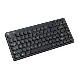 Portronics Bubble Multimedia Wireless Keyboard 2.4 GHz & Bluetooth 5.0 Connectivity, Noiseless Experience, Compact Size for iOS iPad Air, Pro, Mini, Android, Windows Tablets PC Smartphone(Black) image 1