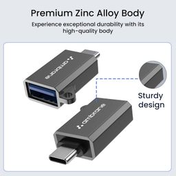 Ambrane USB 3.0 to Type C OTG Adapter, with Thunderbolt to USB to Adapter, 10Gbps High Speed Data Transfer, Compatible with for All Type C Devices Smartphone, Laptops, Tablets, Chargers, MacBook image 5