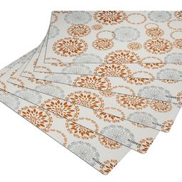Kuber Industries Reversible Rangoli Print Fridge/Drawer Mats|Water Proof PVC - Polyvinyl Chloride Material|Ranctangular Shape & Non Slip| Size 45 x 30 CM, Pack of 6 (White) image 3