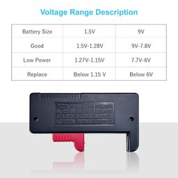 PUJI Battery Tester, Small Battery Testers Universal Battery Checker for AAA AA C D 9V 1.5V Button Cell Household Batteries image 5