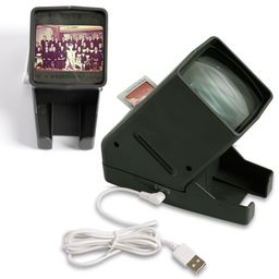 YCCLDIPL 35mm Slide Viewer, 3X Magnification and Desk Top LED Lighted Illuminated Viewing and Battery Operation-for 35mm Slides & Positive Film Negatives(Not 4AA Batteries Included) image 1