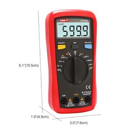 UNI-T Digital Multimeter Tester UT133A, AC DC Voltage Current Dmm Multimeter 6000 Counts Auto Ranging NCV Measures Volt Amp Ohm Capacitance Frequency Temperature, Continuity Diode Test, Palm Size image 5