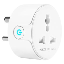 Zebronics ZEB-SP110, Smart Wi-Fi Plug Compatible with Google Assistant & Alexa, Supports Upto 10A and Comes with a Dedicated APP That Features Scheduled Control. image 1