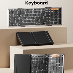 ProtoArc Backlit Foldable Keyboard, XK01 Plus Folding Portable Bluetooth Keyboard for Travel, Full Size External Wireless Keyboard with Backlight for iPad Tablet Smartphone Laptop image 2
