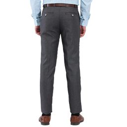 raymond Men's Slim Fit Structure Pattern Poly Viscose Blend Flat Front Formal Trouser image 4