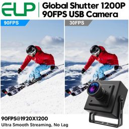 ELP Global Shutter USB Wide Angle Computer Camera 1080P 90fps Lightburn Camera for Laser Engraver USB2.0 PC High Camera USB Security Camera for Raspberry Pi (Low Lens image 5