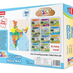 Play & Learn Funskool India Map, Jigsaw Puzzle Game for Kids, 104 Pieces, Educational, Learning & Development, Fun Activity Toy for Childrens, Gift Set for Kid, Age 6+ Years image 5