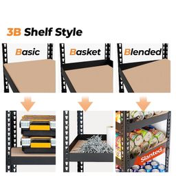 SHIOK DECOR Multiple Layer Iron Rack for Storage | Adjustable Metal Shelf with Wooden Plank | Multipurpose Boltless Garage Racks & Shelves | Heavy-Duty, Rustproof Design (Black) 3 Tier image 4