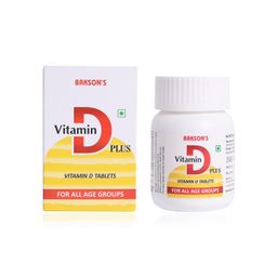 bakson Bakson's Vitamin D Plus, Promotes Calcium Absorption, Bone Health, Muscle Strength & Boosts Immunity | Comes With Vitamin A, B, C & E, | For All Age Group, 30 Tablets image 1