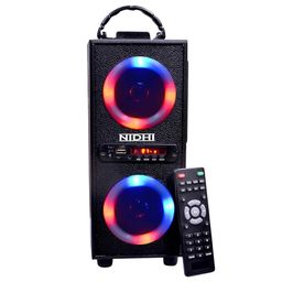 nidhie Mini Tower Speaker with Colourful Illuminated Speakers, Remote Control image 1