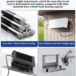 luxisync Starlink Gen 3 Router Mount, Starlink Standard V3 Mesh Router Gen3 & Power Supply 2-in-1 Metal Wall Mount kit，Starlink Mounting Kit Accessories for Starlink V3 & Gen 3 Mesh Router Node image 3