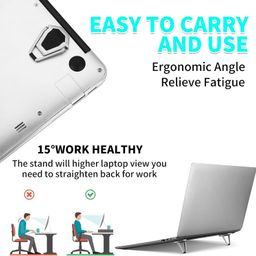 generic Portable Keyboard Laptop Stand Mini Aluminum Keyboard Riser Foldable Cooling Laptop Kickstand Adjustable Lightweight Keyboard Lifter for Desk Computer Laptops Notebooks 12-17 Inch image 5