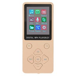 Fockety MP3 Player MP4 Player, 1.8 Inch Super Slim Color Screen Expandable Memory 128G MP3 Music Player with Speaker, FM Radio, Voice Recorder, (Gold) image 1