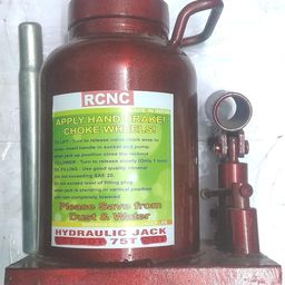 cnc RCNC ® Hydraulic Bottle Jack with Safety Nut for Lifting 75Ton | Portable | Leak-Proof | Heavy Base | Lifting Range: 280-405 mm| Don't Combine Multiple Jacks in 1 Order Label image 2
