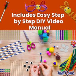 INDIKONB 16 in 1 Art and Craft Kit for Girls and Boys with for Kids DIY for All Ages from 8 - 16 Old ,Paper ,Multicolor image 2