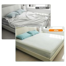 Lock Sheet Holders - 4Pcs bed sheet gripper for corners suitable for queen&king size bed, easy to install, durable ABS+PP material - Perfect for fitted sheets, mattress pads & waterproof covers(White) image 5