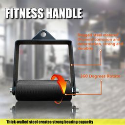 MARSAFIT Fitness 6cm Bold D Handle LAT Cable Attachment, LAT Pull Down Attachment Single D-Handle, Support up to 1000 lbs, Tricep Press Down Bar Cable attachments for Gym (Dia: 2.36 Inch) image 4