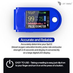 DR VAKU Swadesi Pulse Oximeter Fingertip, Blood Oxygen Saturation Monitor Fingertip, Blood Oxygen Meter Finger Oximeter with Portable Single Color TFT Display- Pack of 1,2 (Pack of 2) image 4