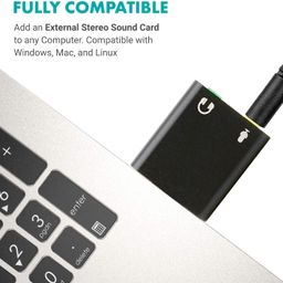 DEVICE OF URBAN INFOTECH USB Sound Card External Stereo Audio Adapter Interface with 3.5 mm Microphone and Headset Jack Sound Card for Laptop PC Mac Linux Studio Recording image 5