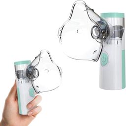 AccuTrust Portable Mesh Nebulizer, One-Button Operation, Silent Operation, High Nebulization Rate, Medical Grade Materials, USB Rechargeable, White image 1