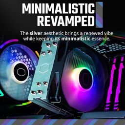 Cooler Master Hyper 212 Spectrum V3 ARGB CPU Cooler - 120mm Performance Fan | Support Latest LGA1851, LGA1700, AM5, AM4 Socket | PWM Case Fans | 71.93 CFM Airflow | 4 Heat Pipes | Copper Plate image 2