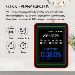 dewire DeWire15-in-1 WiFi Smart Air Quality Monitor with 2.8" TFT Display - Smart Life App Compatible Indoor AQI Detector, CO2/CO/HCHO/TVOC/PM2.5/PM10/PM1.0/PM0.3 Pollution Tester with Alarm Function image 5