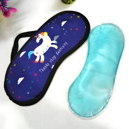 clickety clack CLICKETY CLACK™ Super Cute Eye Cooling Gel Mask with elastic strap for Kids & Adults/Eye Relief Sleep Soft Mask For Better Sleep, Reduce Dark Circle (Random deisgn Pack- 1) image 3