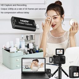 Microware Audio Video Capture Card, HDMI to USB USB 2.0 High Definition 1080p 30fps, Directly to Computer for Gaming, Streaming, Teaching, Video Conference or Live Broadcasting image 3
