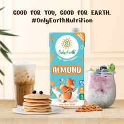 Only Earth Almond Drink | Unsweetened | Lactose-Free | Preservatives Free | Made with Natural Almond Paste | Source of Calcium | Contains Vitamin D,E,B1,B2 & B12 | Dairy Alternative | Cholesterol Free | Plant-Based Alternative | Barista Edition 1L image 4