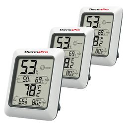 ThermoPro TP50 3 Pieces Digital Hygrometer Indoor Thermometer Room Thermometer and Humidity Gauge with Temperature Humidity Monitor image 1