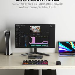 v av access AV Access 4×1 4K USB-C Docking Station & HDMI KVM Switch with USB 3.0, Supports 60W Charging for Laptop, 4K@60hz, EDID Emulation, Hotkey or IR Remote, USB 3.0 Hub for 4X PCs Share 1 Keyboard&Mouse image 2