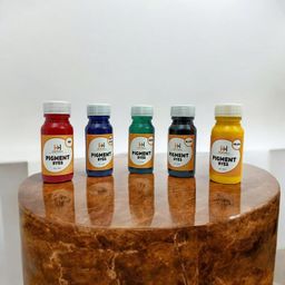 Kraftwala Block Printing Kit with 5 Shades Pigment Dyes each 25 ml, Binder Paste 500 ml, Fixer 50ml & Medium 50 ml image 2