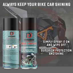 Darisdo Combo of Bike Shiner Chain Cleaner & Lubricants, Exterior Shiner, Chain Chain Cleaner & Lube (450 ml, Pack of 4) image 2