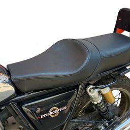 Sahara Seats Compatible with Interceptor 650/Continental 650 - Custom/Modified Complete Seat Assembly Low Density Foam (Black) image 1