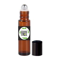 Speaking Tree - 10ml Premium Empty Refillable Reusable Roll on Glass Bottles for Essential oils, DIY Perfumes, Cosmetics, Blends , Pack of 1 , Multicolour image 1