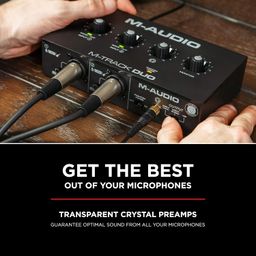 M-Audio M-Track Duo – USB Audio Interface for Recording, Streaming and Podcasting with Dual XLR, Line & DI Inputs, plus a Software Suite Included image 5