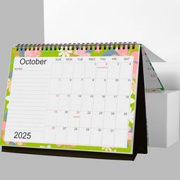 AccuPrints 2025 Floral Desk Calendar | Includes Note Section | Size (9.5 x 7) inch | Planning, Tracking & Scheduling image 4