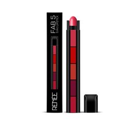 RENEE Fab 5 5-in-1 Lipstick 7.5gm| Five Shades In One| Long Lasting, Matte Finish| Non Drying Formula with Intense Color Payoff| Compact & Easy to Use image 1