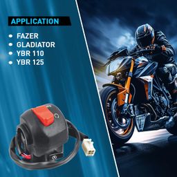 Uno Minda SW-0666U Handle Bar Switch (Right Hand Side) With Self Start- 4 Pin White Coupler for Yamaha FAZER image 3