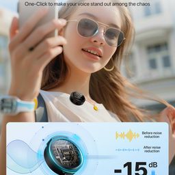 velomax Wireless Mic for Youtubers, Noise Cancellation Wireless Microphone, 164ft 40H Battery Mic for Vlogging, Video Recording, Wireless Mic for iPhone/iPad, iOS Devices (Universal Version) image 2