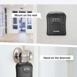 JAMUNESH ENTERPRISE key lock box wall mounted combination key safe lock box outdoor storage box with code combination password security Storage Lock Box Combination Padlocks for outside (Black Hook) image 2