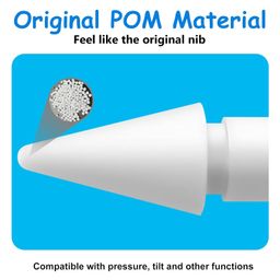 paperfeel [4 Pack] Tips for Apple Pencil 2nd/1st Generation, and Apple Pencil Pro/USB-C, Highly Sensitive Precise POM Replacement Tip for Apple iPad Pencil, Pen Nib for iPad Pro/Mini/Air image 5