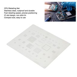 CPU Reballing Net, Reballing Stencil Compact Size Accurate Positioning Lightweight Fast Speed Stainless Steel with Small IC Slots for Mobile Phone Repair image 3