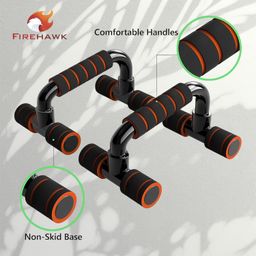 Firehawk Push Up Bar Stand for Gym & Home Exercise, Dips/Push Up Stand for Men & Women. Useful in Chest & Arm Workout (Orange Color) image 3
