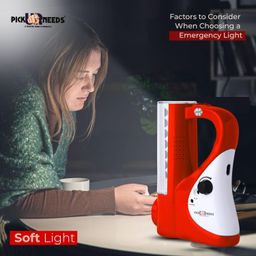 Pick Ur Needs Rechargeable Emergency 2 In1 Home LED Torch Lantern Lamp Light with 24 SMD Light Torch (Red) image 5