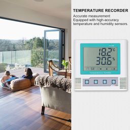 hilitand Temperature Logger, Digital Data Logger Thermometer, -20-60, 0-95% RHD Digital Temperature Logger Built-in High Accuracy Sensor, Thermometers for image 4