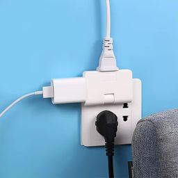 rexez 3 in 1 Adapter Plug by REXEZ| 180 Degree Rotatable Wireless Mini Slim Outlet Adapter | Multi Foldable EU US Converter | 2 Pin Rotate Plug for Charging Multiple Devices image 5
