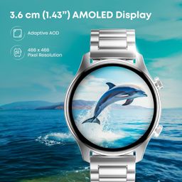 Fastrack Astor FR2 Pro Smart Watch, 1.43” AMOLED Display, 466 * 466 Pixel Resolution, SingleSync BT Calling, AI Voice Assistant, 100+ Sports Modes and Smartwatch Faces, IP68 (Black) image 2