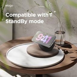 elago MS2 Charging Stand Compatible with MagSafe Charger - Premium Silicone Stand Compatible with iPhone 16/15/14/13/12 Series, Designed for MagSafe Stand [Black] [Charging Cable Not Included] image 2
